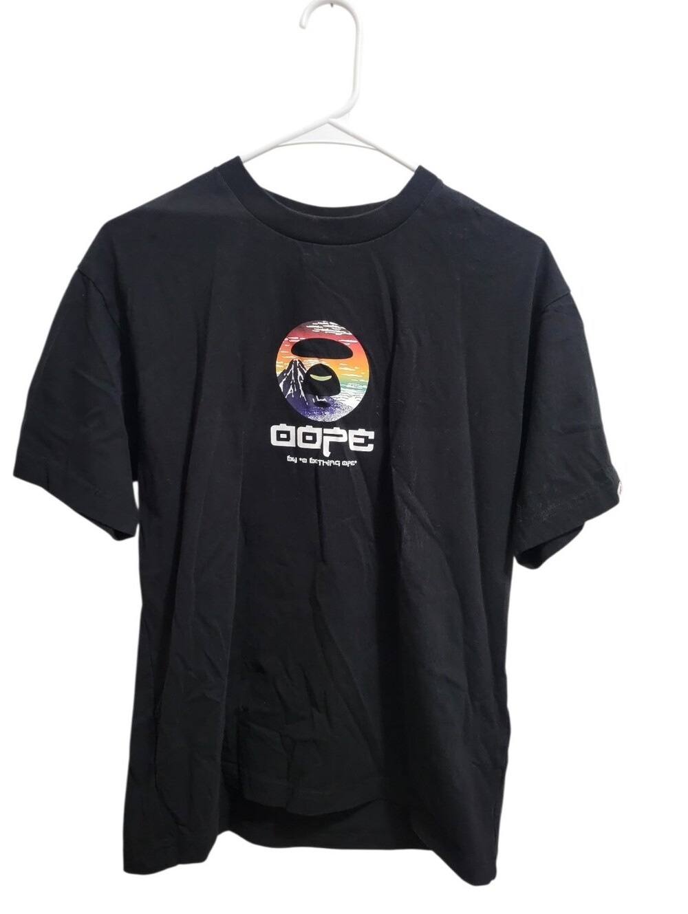 Mens AAPE By A Bathing Ape Mount Fuji Graphic Tee Size Small
